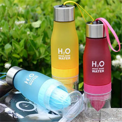 650Ml Sport Bottle H20 Plastic Fruit Infusion Bottle Infuser Drink Outdoor Sports Juice Lemon Portable Bike Travel Water Bottle