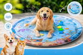 Inflatable Pet Water Play Mat | Cooling Splash Pad for Dogs & Cats, Summer Fun