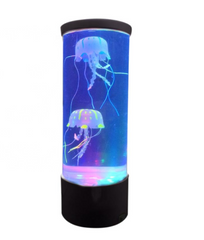 Ocean Night Light with Floating Jellyfish - Aquarium Mood Lamp for Bedroom, Calming Desktop Decor Gift Home Decoration