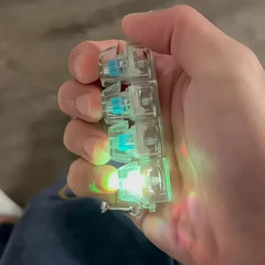 Light up Keyboard Key Keychain Stress Relief Fidget Toy Clickable Button with LED Light