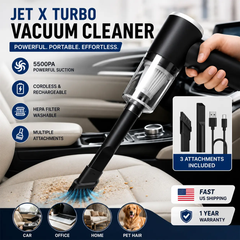 JET X Turbo Vacuum - Portable Wireless Car Vacuum for Car & Desk