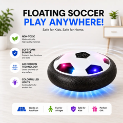 Hover Soccer Ball | Indoor Floating Football with LED Lights, Air Cushion