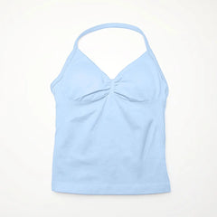Gym Longline Strappy Top Women Seamless Yoga Tank with Removable Pads V Neck Workout Clothes Sports Running Fitness Vest