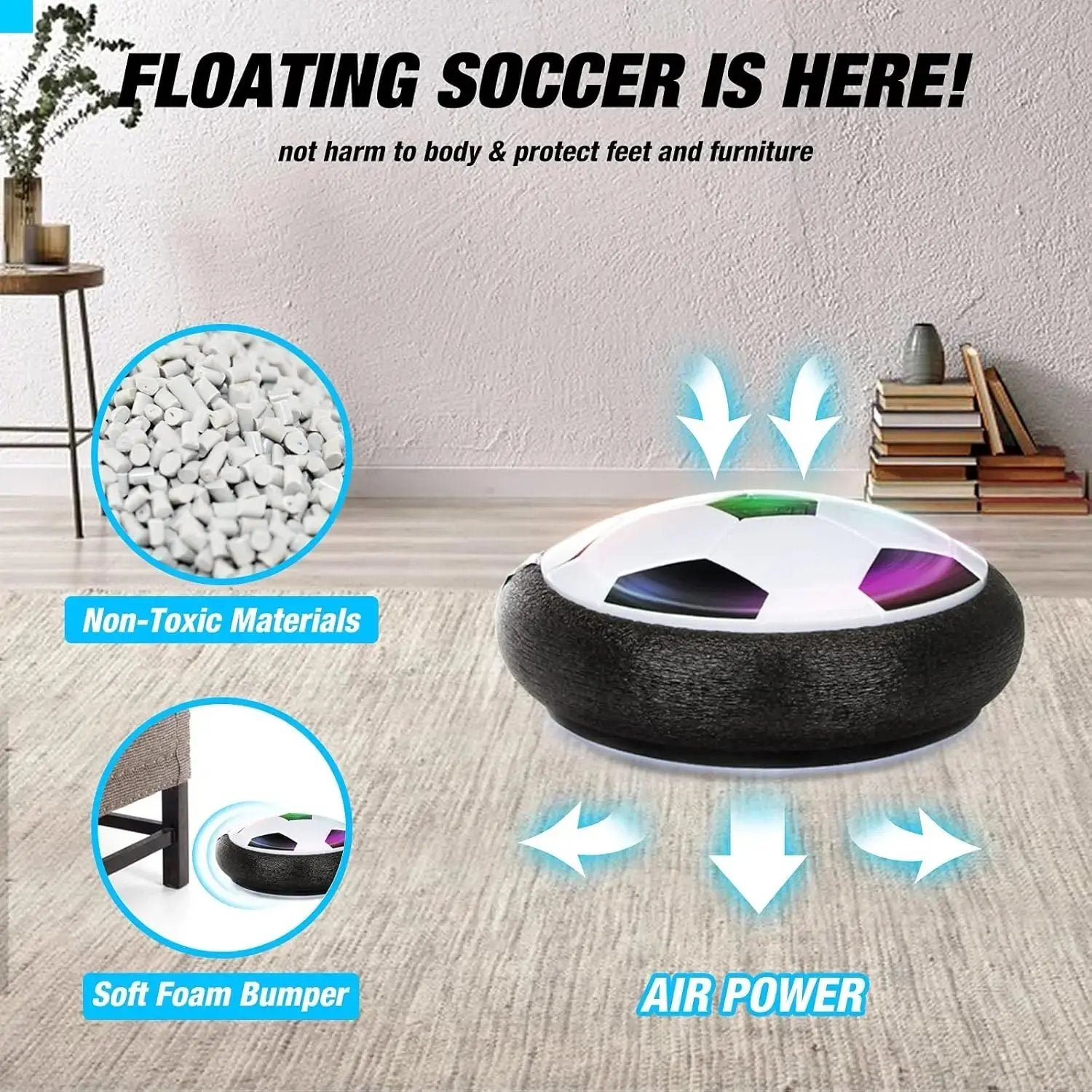 Suspension Football Electric Children'S Toys Parent-Child Interaction Boys and Girls Indoor Sports Ball Toys Air Cushion Soccer