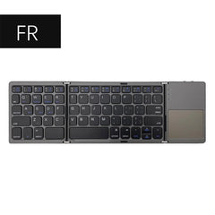 Foldable Bluetooth Keyboard with Touchpad Mini Wireless Keyboard Rechargable for IOS Android Windows Tablet Notebook
