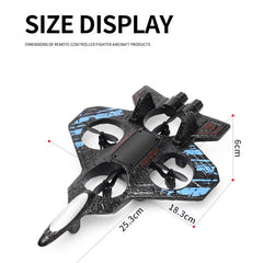 Remote Control Fighter Kids Flying Helicopter RC Hobby Jet Plane 2.4G Stunt Foam Fighter Airplane Toy Drone with Light