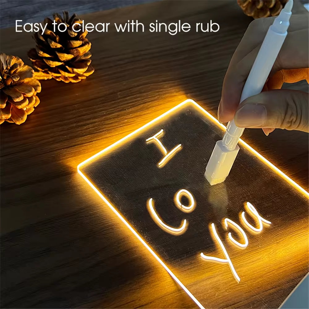 GlowNote™ LED Acrylic Message Board Night Light
