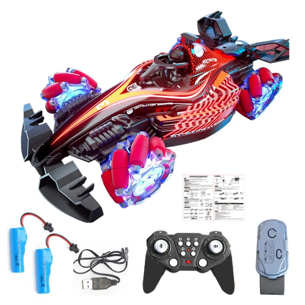 2.4Ghz Remote Control Drift Car with Spray Music Light High Speed Four-Wheels Drive Electric Racing Car RC Stunt Vehicle