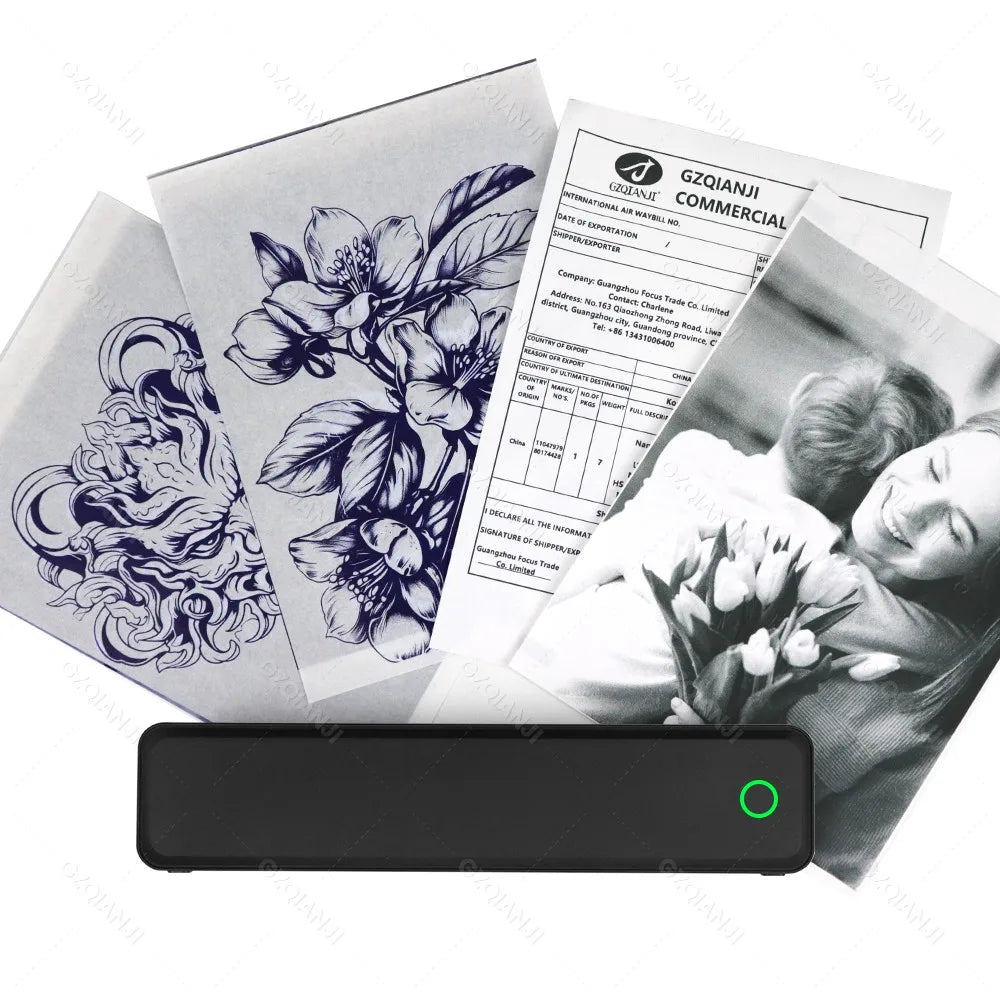Portable A4 Thermal Printer | No Ink, Bluetooth, Prints PDF/Word/Excel Anywhere