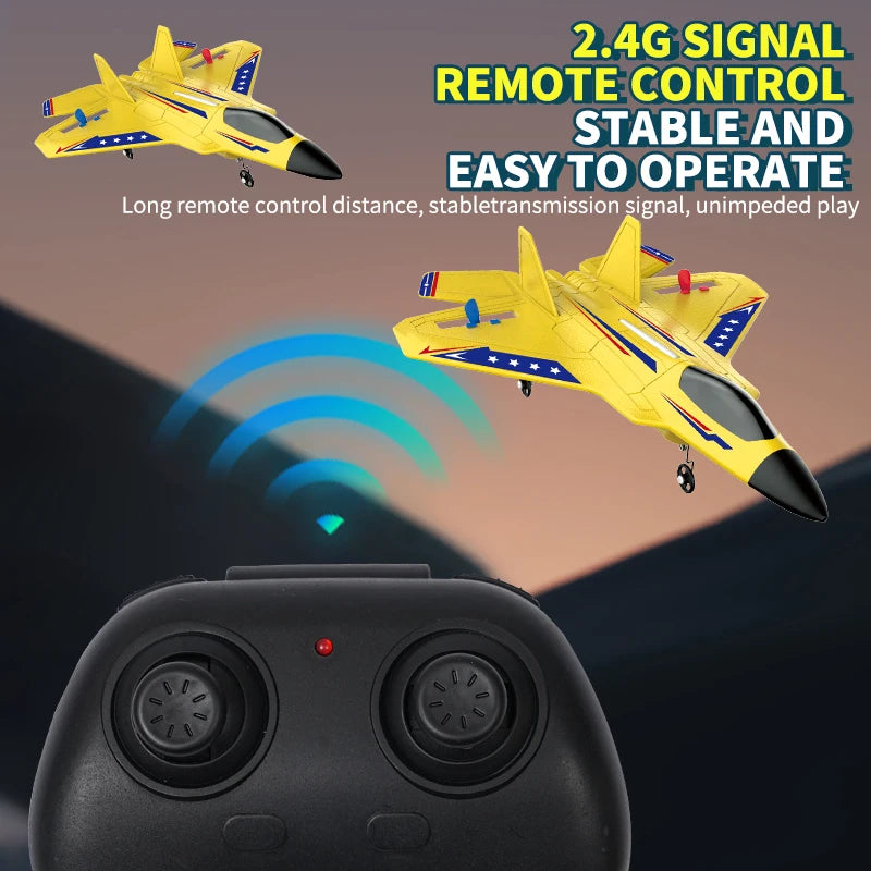 KF803 RC Plane 2.4G with LED Lights RC Flying Model Glider Remote Control Vertical Plane EPP Foam Toy Airplane Gifts for Holiday
