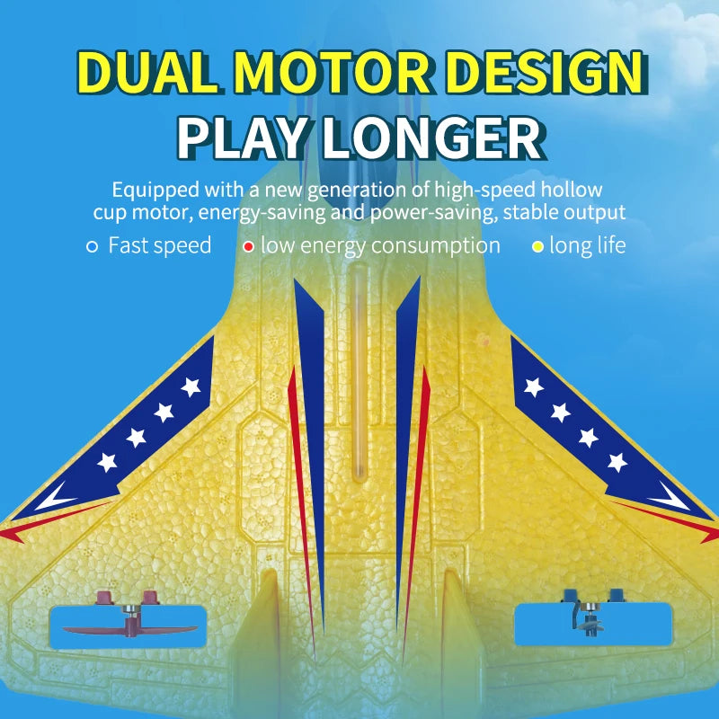 KF803 RC Plane 2.4G with LED Lights RC Flying Model Glider Remote Control Vertical Plane EPP Foam Toy Airplane Gifts for Holiday