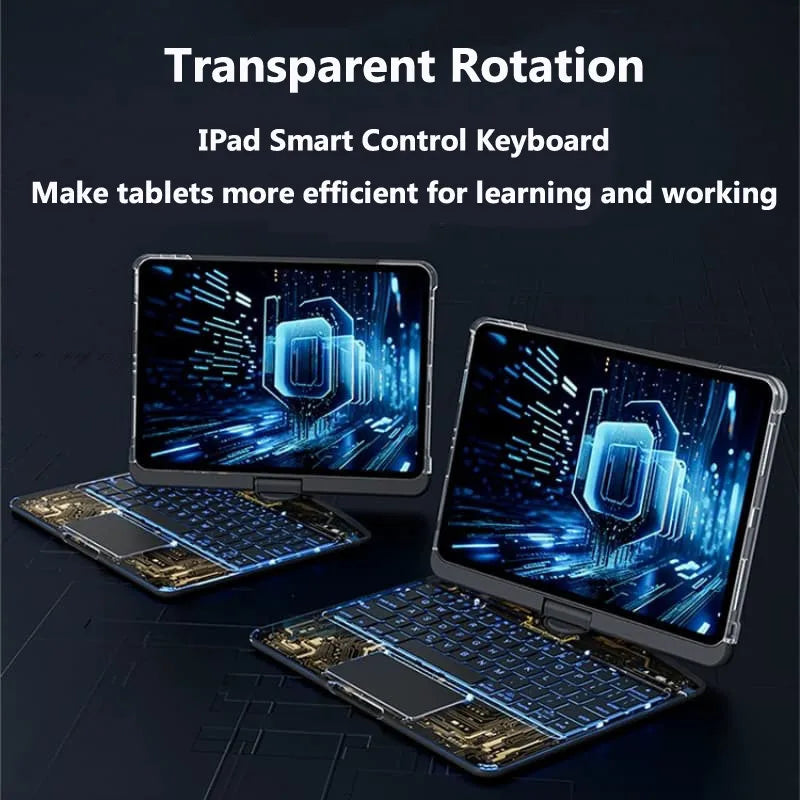 Case for Ipad Case with Trackpad 7/8/9Th Generation 10.2 Inch 9.7/10.9 Acrylic Transparent Wireless Keyboard Drawer Pen Slot