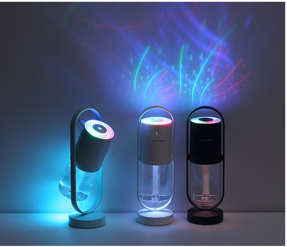 MistGlow™ Magic Shadow Night Light Humidifier | RGB Projection + Cool Mist