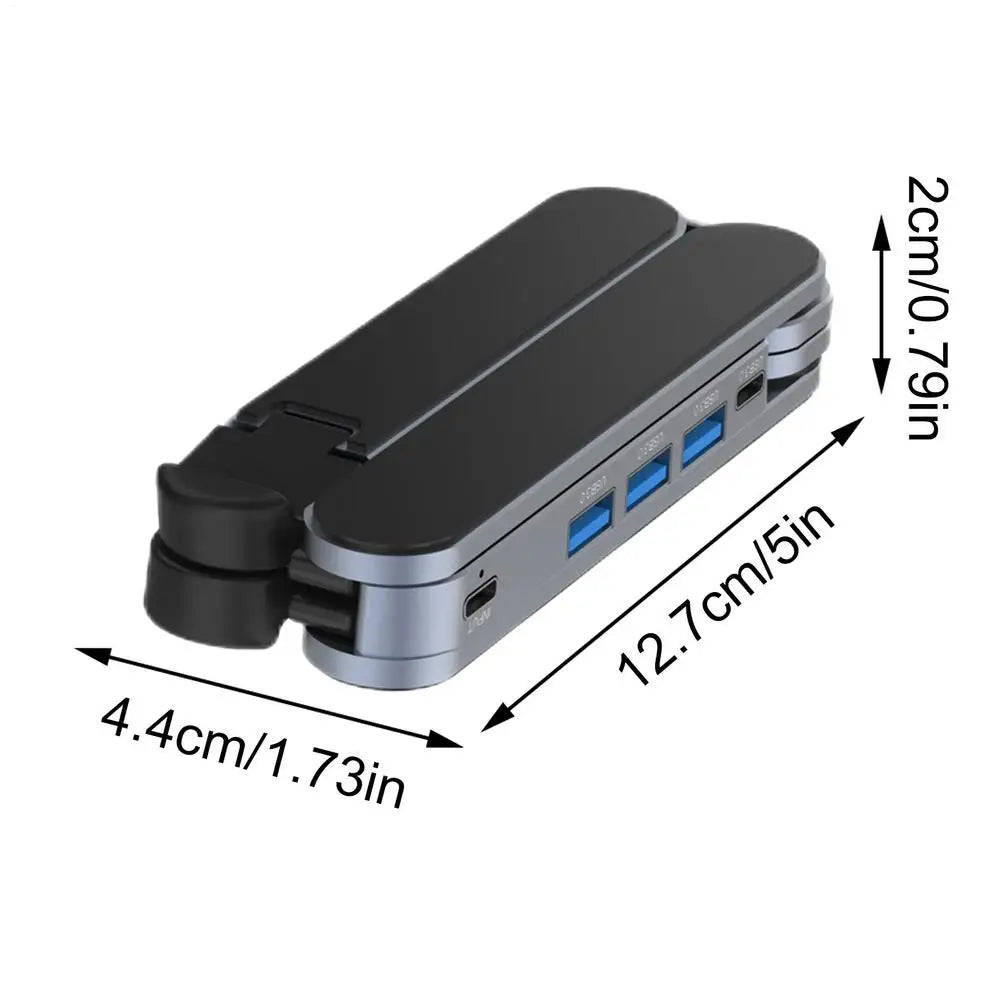 Laptop Stand Docking Station Ventilated Cooling Multiple Ports USB Tablet Support Portable Laptop Holder for Home Office Playing