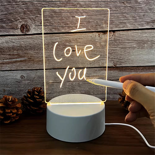 GlowNote™ LED Acrylic Message Board Night Light