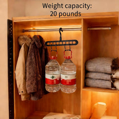 Sturdy Space Saver Hangers with 360° Rotatable Hook - Multi-Purpose Closet Organizers for Small Spaces | College Dorm & Apartment Essentials (2, Black)