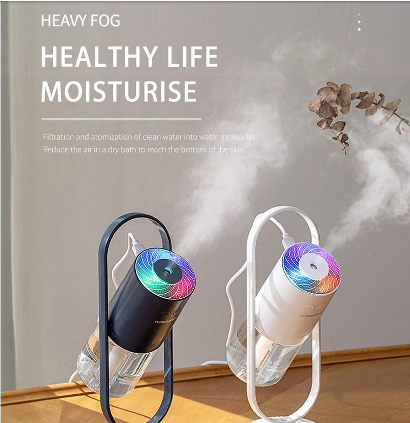 MistGlow™ Magic Shadow Night Light Humidifier | RGB Projection + Cool Mist
