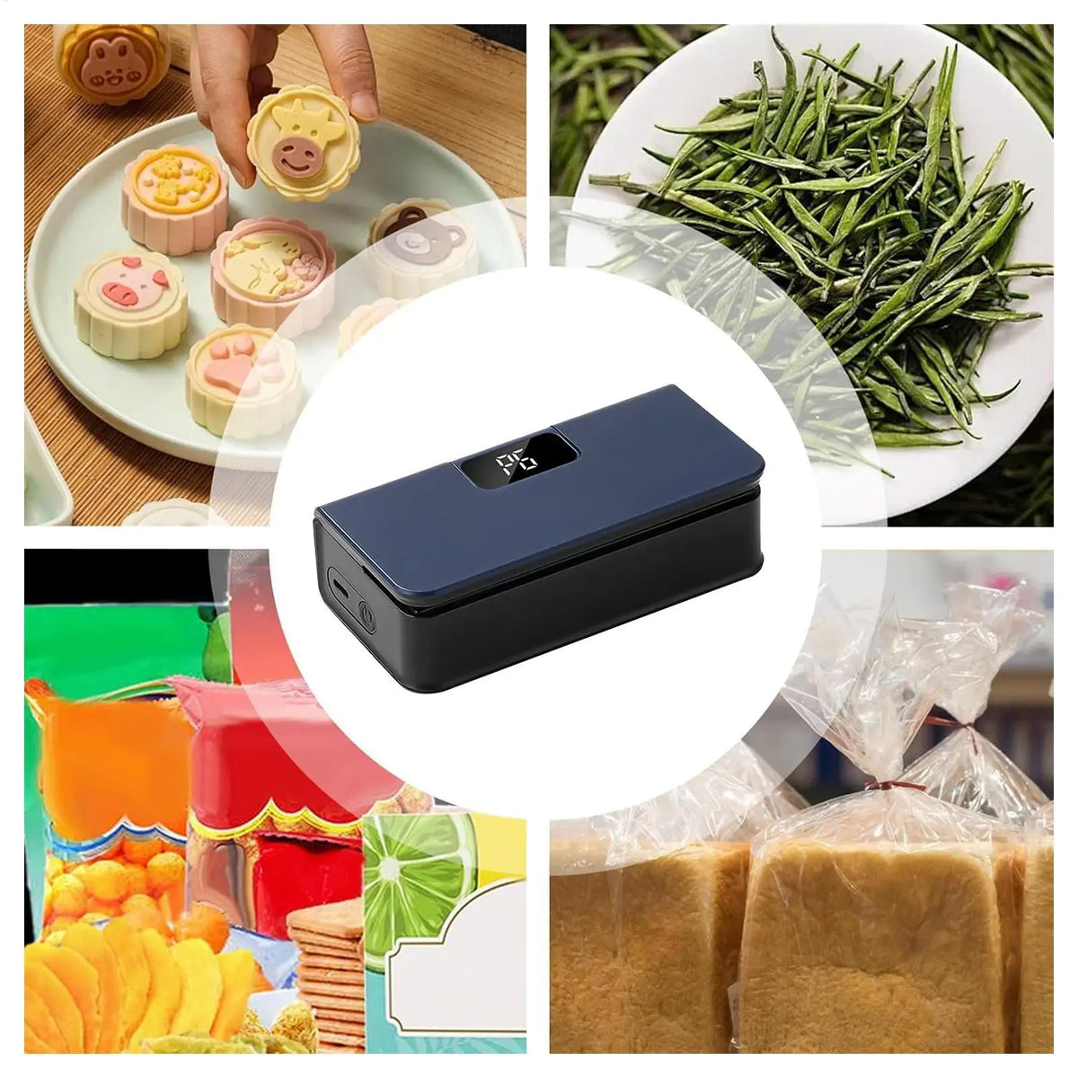 Magnetic Bag Sealer | Keep Snacks Fresh in Seconds, 6 Heat Levels + Built-In Cutter