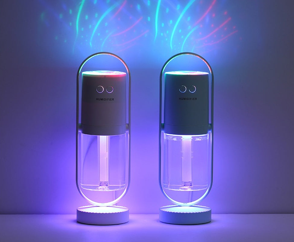 MistGlow™ Magic Shadow Night Light Humidifier | RGB Projection + Cool Mist