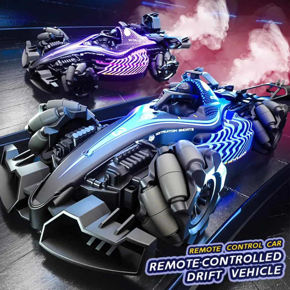 2.4Ghz Remote Control Drift Car with Spray Music Light High Speed Four-Wheels Drive Electric Racing Car RC Stunt Vehicle