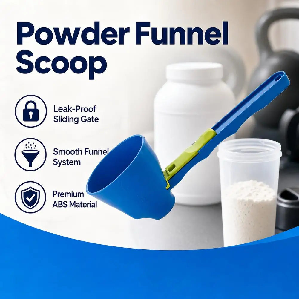 1PCS Creative Mess-Free Protein Powder Scoop, Sliding Spoon Funnel for Milk & Supplements, Kitchen Gadget for All Occasions