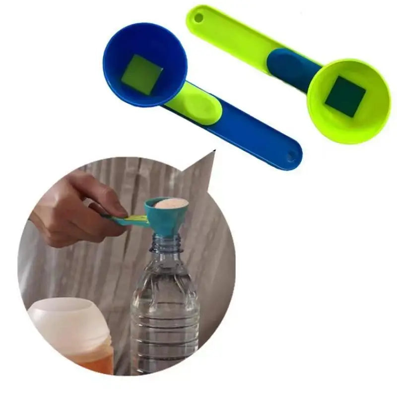 Mess-Free Protein Powder Scoop | Sliding Funnel Scoop, Leak-Proof Dispenser