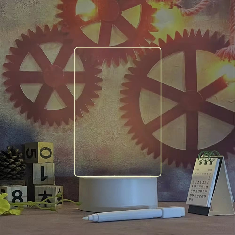 GlowNote™ LED Acrylic Message Board Night Light
