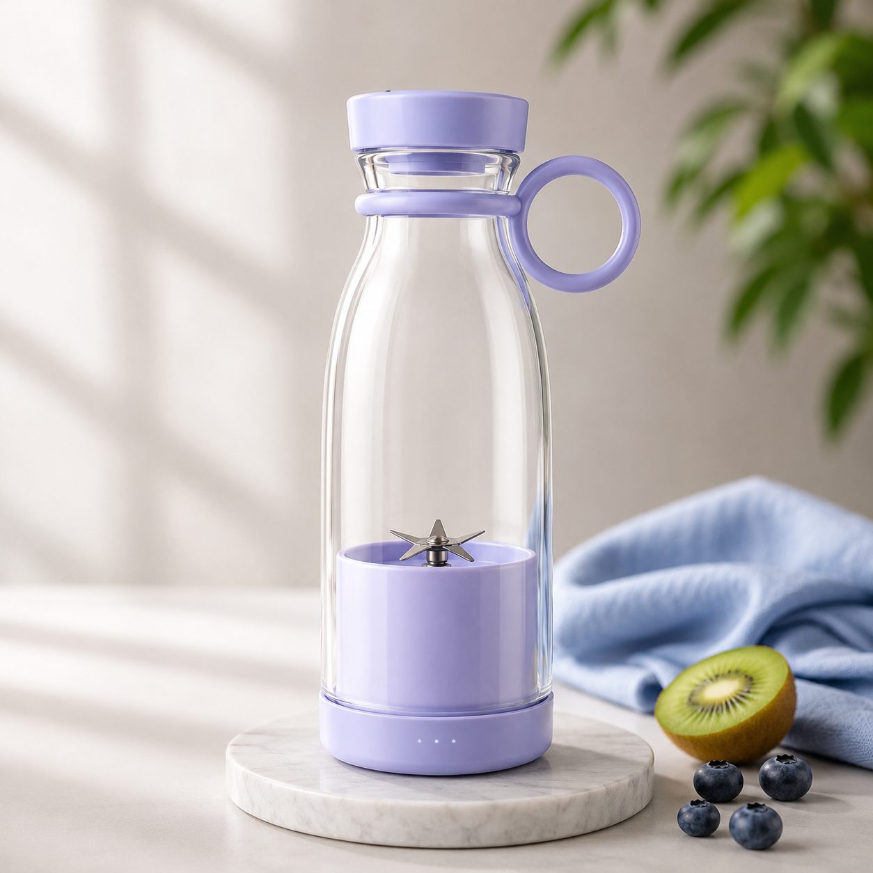 Portable Blender | Smoothies in 30 Seconds, USB Rechargeable, 420ML Travel Bottle
