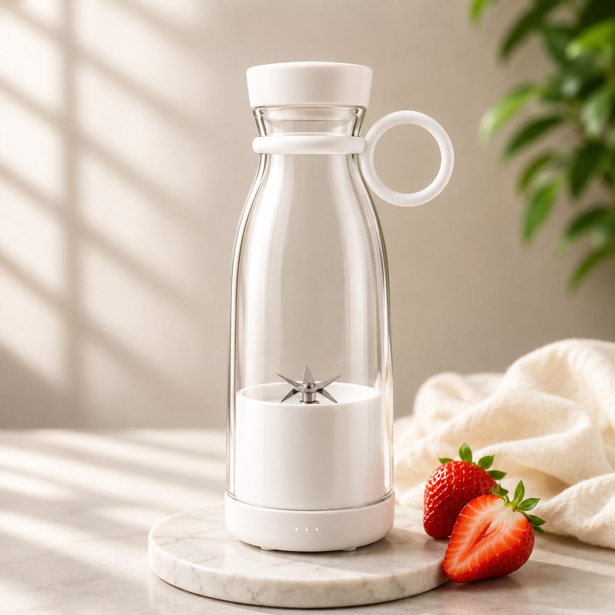 Portable Blender | Smoothies in 30 Seconds, USB Rechargeable, 420ML Travel Bottle