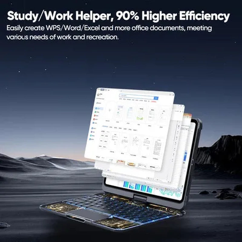 Case for Ipad Case with Trackpad 7/8/9Th Generation 10.2 Inch 9.7/10.9 Acrylic Transparent Wireless Keyboard Drawer Pen Slot