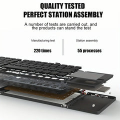 Foldable Bluetooth Keyboard with Touchpad Mini Wireless Keyboard Rechargable for IOS Android Windows Tablet Notebook