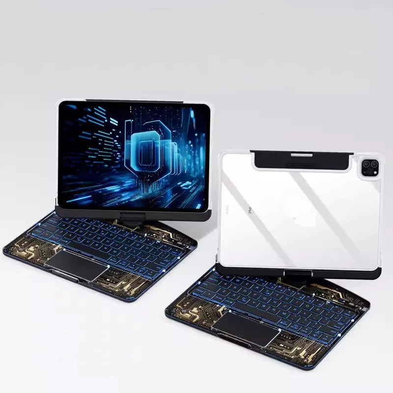 Case for Ipad Case with Trackpad 7/8/9Th Generation 10.2 Inch 9.7/10.9 Acrylic Transparent Wireless Keyboard Drawer Pen Slot
