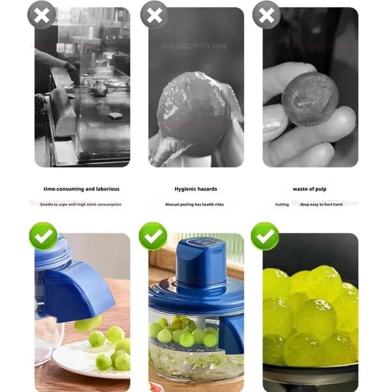 Electric Fruit Peeler | Automatic Grape, Cherry Tomato & Small Fruit Peeling Machine