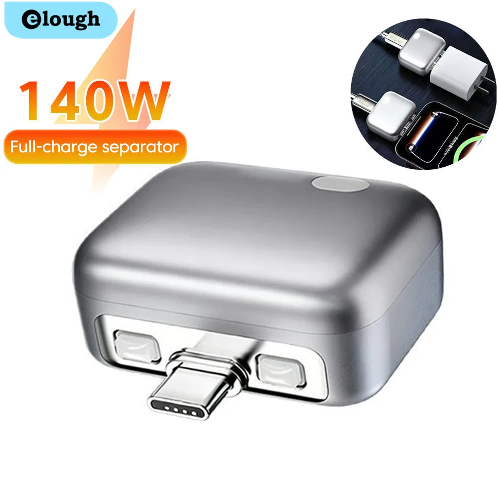 140W Smart Full Charge Separator Type-C Charging Adapter Overcharge Protection Auto Power-Off for Type-C Devices