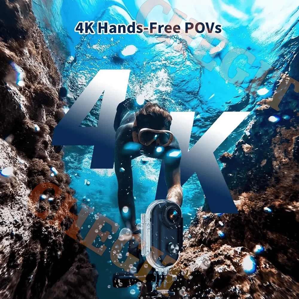 4K Wifi 1080P POV Magnetic Mini Action Camera Pocket Video Vlog Cam Helmet Motorcycle Bicycle Sports Holder Mount Recorder