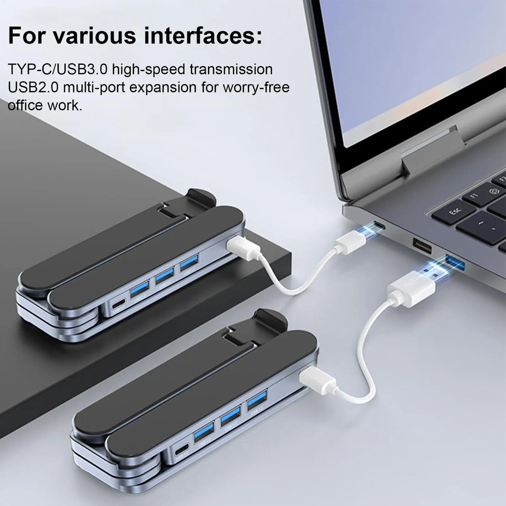 Laptop Stand Docking Station Ventilated Cooling Multiple Ports USB Tablet Support Portable Laptop Holder for Home Office Playing