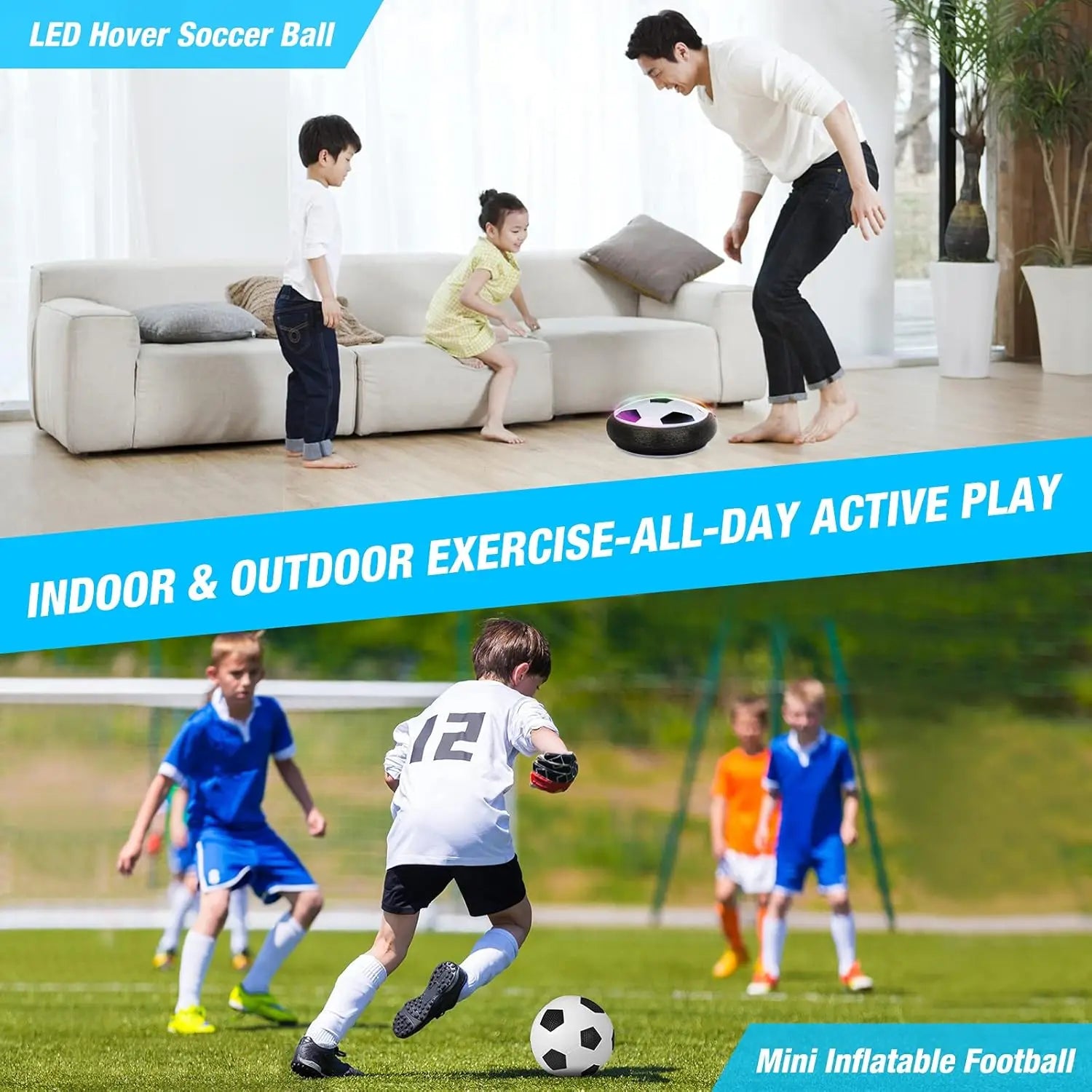 Suspension Football Electric Children'S Toys Parent-Child Interaction Boys and Girls Indoor Sports Ball Toys Air Cushion Soccer