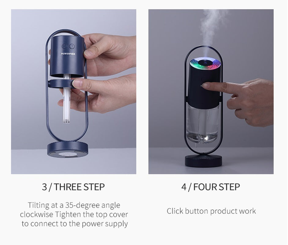 MistGlow™ Magic Shadow Night Light Humidifier | RGB Projection + Cool Mist