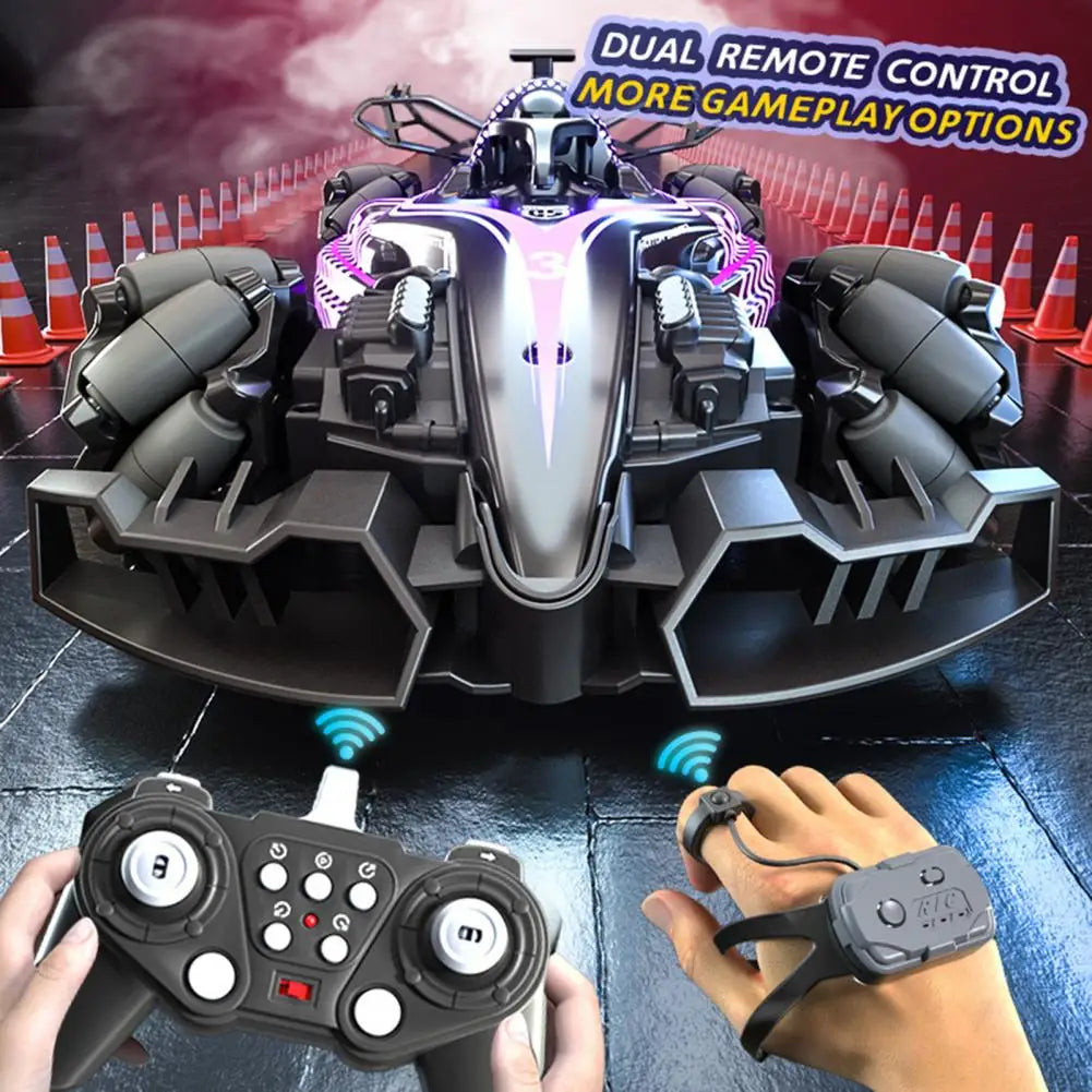 2.4Ghz Remote Control Drift Car with Spray Music Light High Speed Four-Wheels Drive Electric Racing Car RC Stunt Vehicle